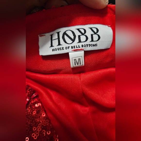 Sequin Flare Pants - Red - Picture 9 of 11